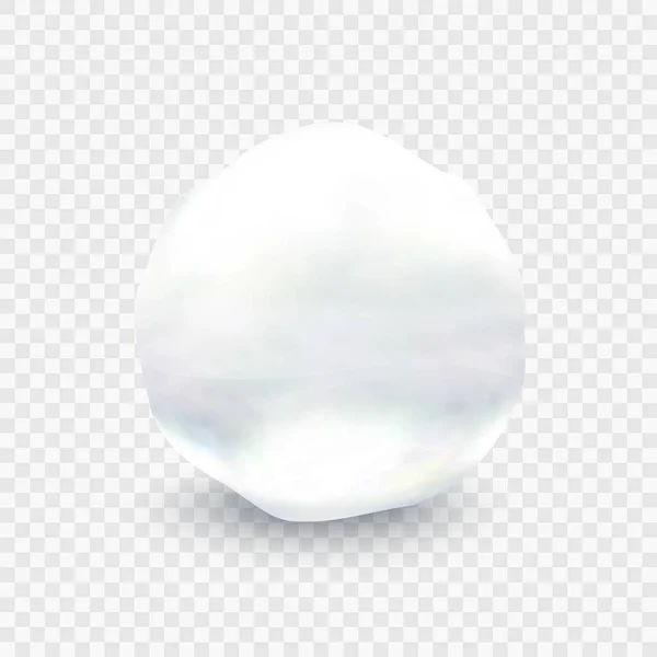 Estoque vetor ilustração bola de neve closeup. bola de neve isolada em um fundo transparente. EPS10 — Vetor de Stock