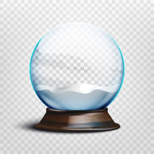 Illustration vectorielle de stock globe de neige vide réaliste de Noël isolé sur un fond transparent. SPE 10 — Image vectorielle