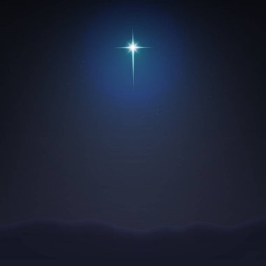 Hisse senedi vektör çizim Bethlehem Yıldızı minimalist arka plan. İsa Mesih Eps 10 Doğum