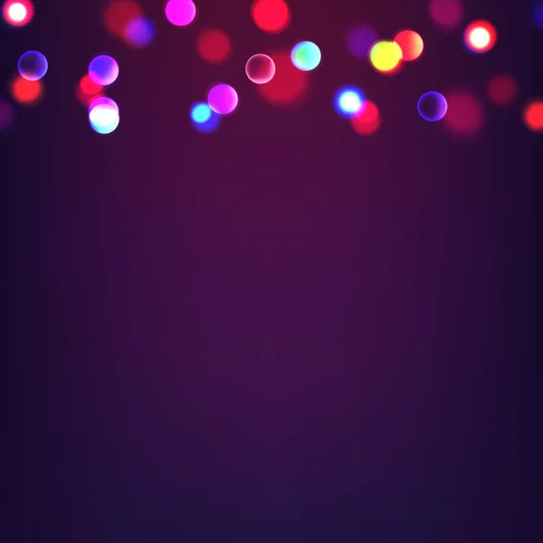 Stock vector illustration bokeh photo effect. Christmas light. Blurred New Year background. Many lights. EPS 10 — Stock Vector