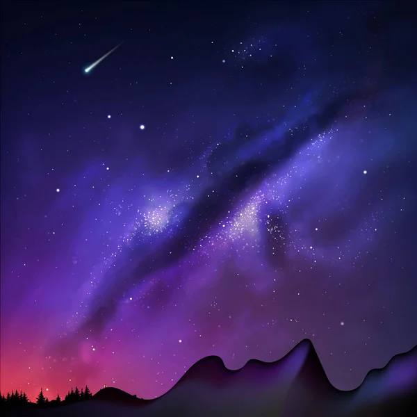 Vektör çizim bir Samanyolu. Gece gökyüzü. Eps10