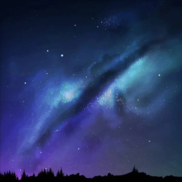 Vector Illustration Milky Way Night Sky Eps10 — Stock Vector