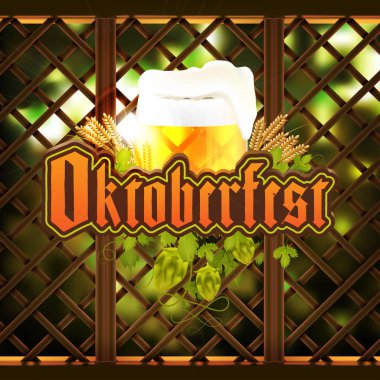 Hisse senedi raster illüstrasyon Oktoberfest logosunu görmeniz gerekir. Bira, malt, şablonları hop posterlerini açmaları, afiş, el ilanları, sunumlar, raporları için. Eps10