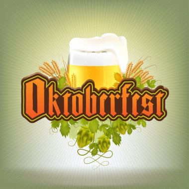 Hisse senedi raster illüstrasyon Oktoberfest logosunu görmeniz gerekir. Bira, malt, şablonları hop posterlerini açmaları, afiş, el ilanları, sunumlar, raporları için. Eps10