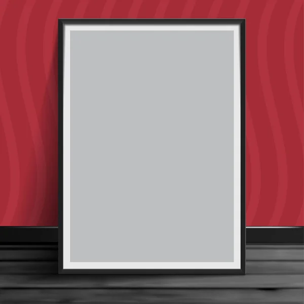 Mockup illustrazione vettoriale stock modello foto modello realistico. Carta bianca grigia. Arte per striscioni, cartelli e manifesti. EPS10 — Vettoriale Stock