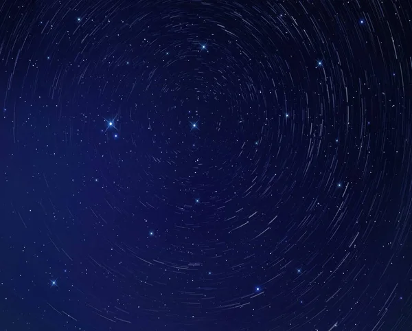 Galax Mörkblå Ljus Stjärna Himmel Kosmiska Stjärnor Faller Bakgrund — Stockfoto