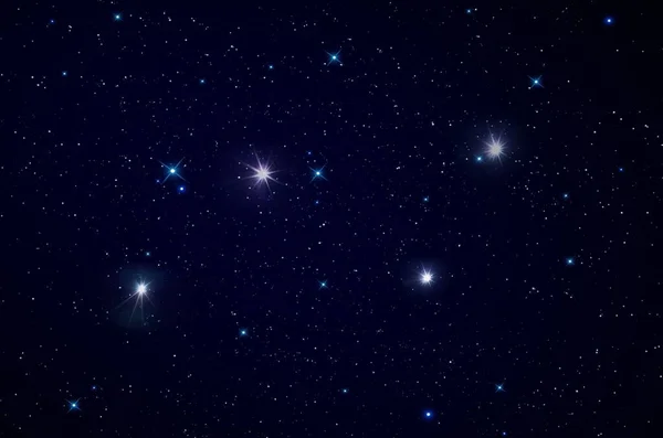 Estrellas Cielo Azul Oscuro Noche Estrellada Naturaleza Paisaje Fondo Plantilla — Foto de Stock