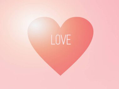 Aşk metnindeki kalp sembolü renkli arkaplan şablonu sanat soyut illüstrasyon fotokopi alanı illüstrasyonundan alıntılar yapıyor  