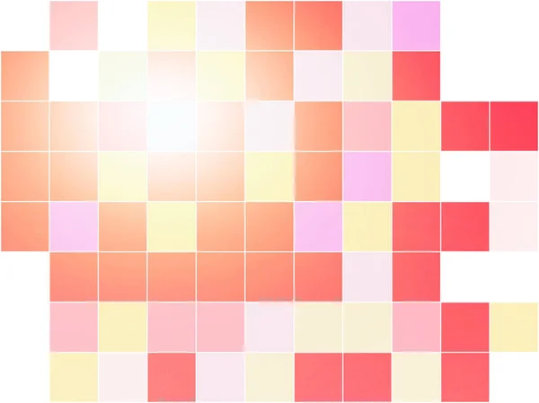 Αφηρημένα Τετράγωνα Κόκκινο Ροζ Κίτρινο Λευκό Πολύχρωμο Φόντο Πρότυπο Εικονογράφηση — Φωτογραφία Αρχείου
