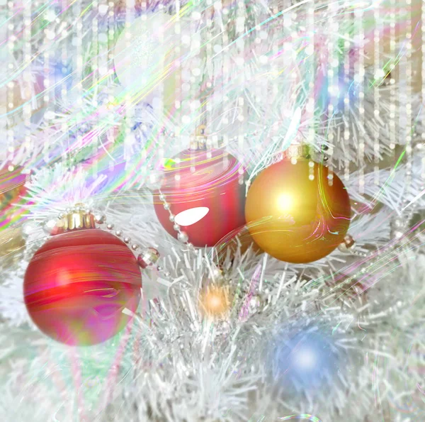 Noel tatili arka planı kırmızı top mavi kar taneleri metin şablonu illüstrasyon bayrak kolajı alıntıları