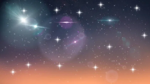 Tropischen Sternenhimmel Nachthimmel Blau Dunkel Universum Kosmischen Hellen Hintergrund — Stockfoto