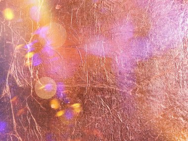 Klasik altın ve gümüş pembeler bulanık neon renkli ışıklar eski modern arka plan desen şablonu 