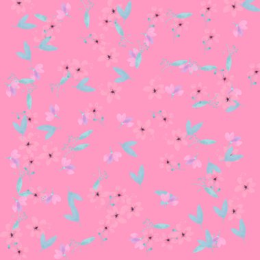 akrilik boya fırça darbeleri parlak renkli soyut fırça darbeleri arka plan mavi pembe elementler modern dekorasyon tasarımı izole 