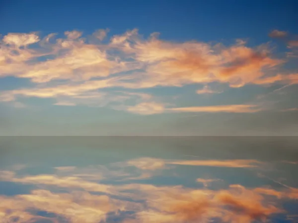 Puesta Sol Mar Reflejo Luz Del Sol Ola Agua Cielo — Foto de Stock