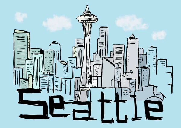 Seattle Şehir Manzarası Görüntü — Stok fotoğraf