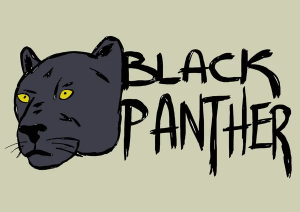 Чорна Пантера Текстом — стокове фото