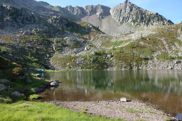 Jezerem Stellune Lagorai Pohoří Východních Alp Trentino Itálie — Stock fotografie