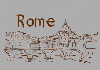 Vintage görüntüsü Roma başkenti