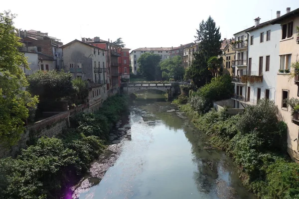 Άποψη Της Γέφυρας Της Vicenza Στην Ιταλία — Φωτογραφία Αρχείου