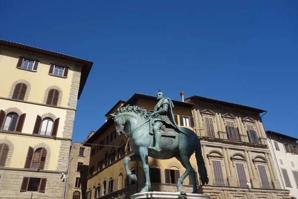 Ιππική Μνημείο Του Cosimo Μου — Φωτογραφία Αρχείου