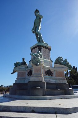 David Floransa Floransa meydanda ortasından karşı karşıya Bronz döküm