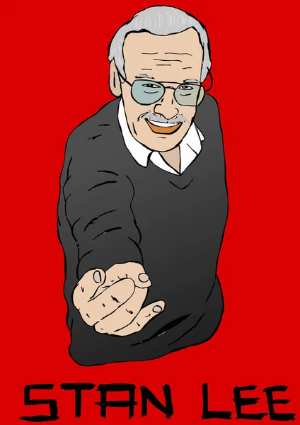 Italia 2018 Retrato Stan Lee — Foto de Stock