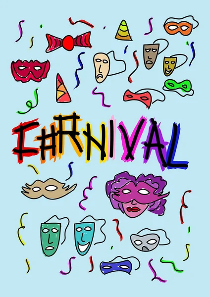 Doodle Imagen Carnaval — Foto de Stock