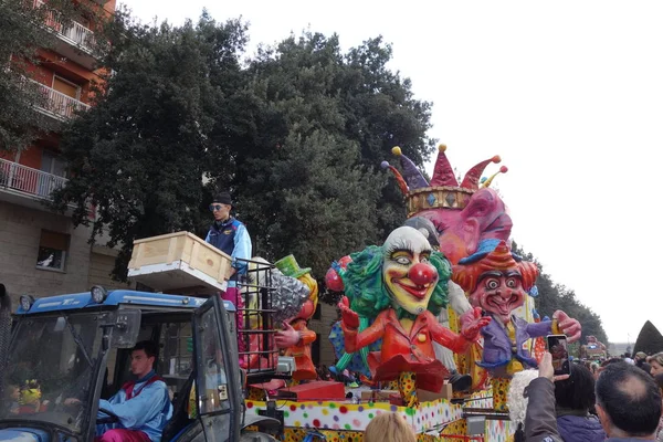 Verona Italy March 2019 Парад Колесниц Маков Время Карнавала Вероне — стоковое фото