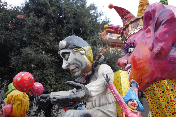 Verona Itália Março 2019 Carruagens Maks Desfilam Durante Carnaval Cidade — Fotografia de Stock