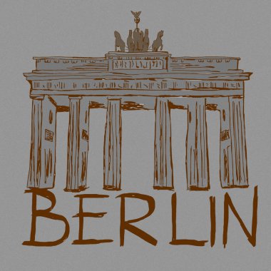 Brandenburg Gate Vintage kroki