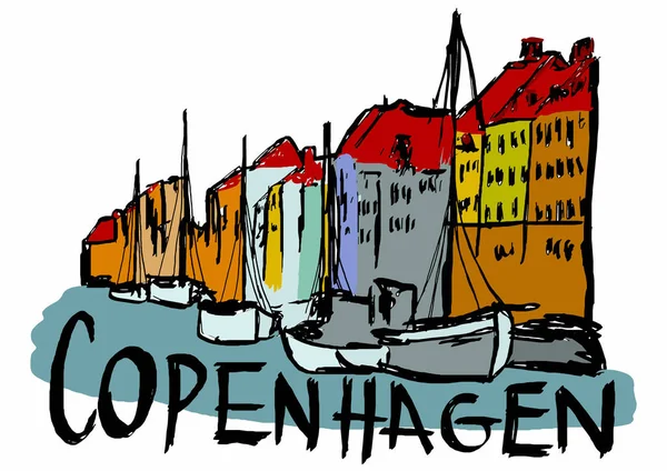 Imagem Cidade Copenhaga — Fotografia de Stock