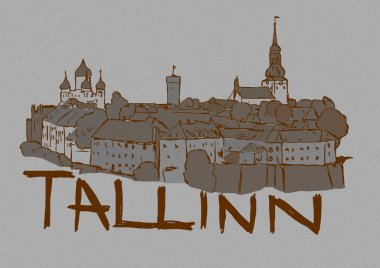 Tallinn sermaye şehir vintage