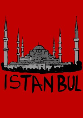 İstanbul 'daki mavi cami. 