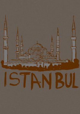 Istanbul 'da Sultanahmet Camii Vintage