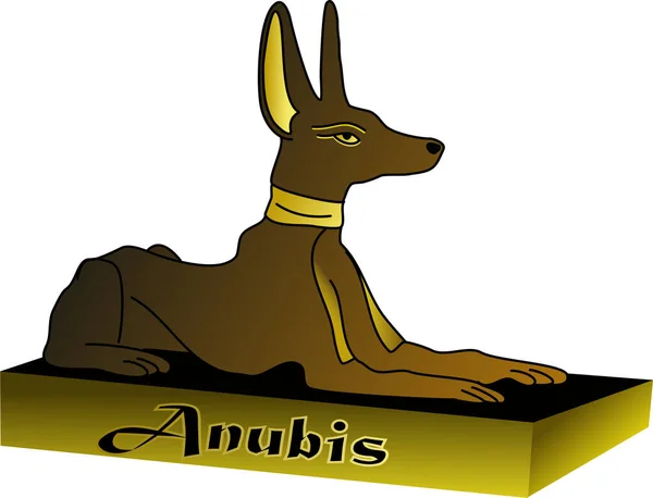 Obrázek Boha Anubis Egyptain — Stockový vektor