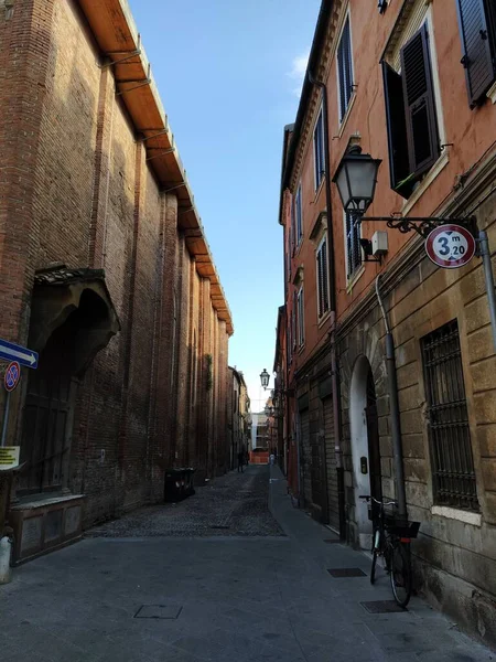Gatuvy Ferrara Stad Italien — Stockfoto
