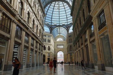 Galleria Umberto I is a public shopping gallery in Naples clipart