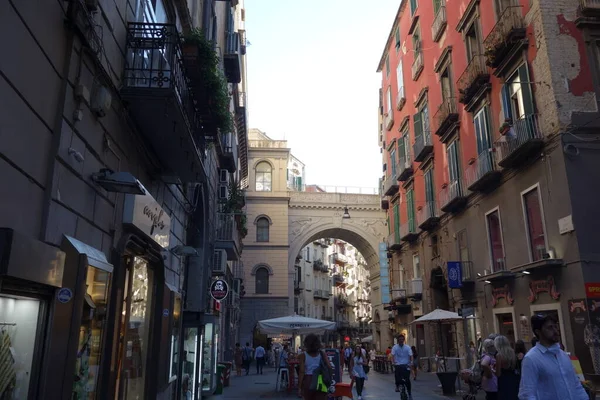 Vista Calle Nápoles Italia — Foto de Stock
