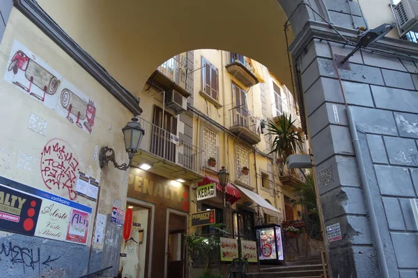 Vista Calle Nápoles Italia —  Fotos de Stock