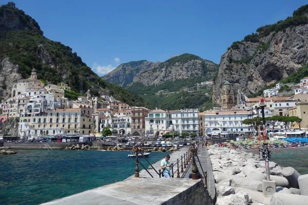 Ciudad Amalfi Costa Campania Italia — Foto de Stock