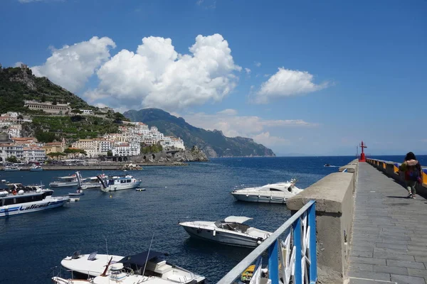 Vista Famosa Cidade Amalfi Costa Campânia Itália — Fotografia de Stock