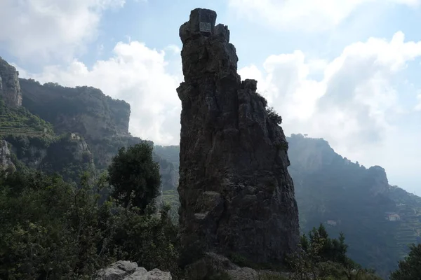 Ścieżka Bogów Wybrzeżu Amalfi Włoszech — Zdjęcie stockowe