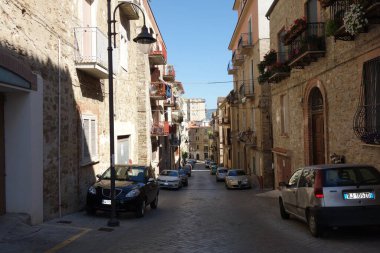 İtalya 'nın Cilento kentindeki Agropoli sokakları