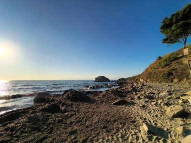 İtalya 'nın Cilenta kıyısındaki Agropoli plajı 