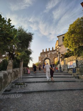 İtalya 'nın Cilenta kıyısındaki Agropoli plajı 