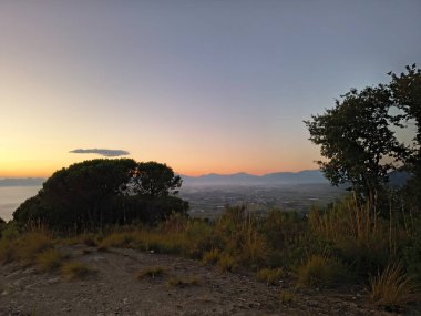 Gece vakti Agropoli kasabası, İtalya 