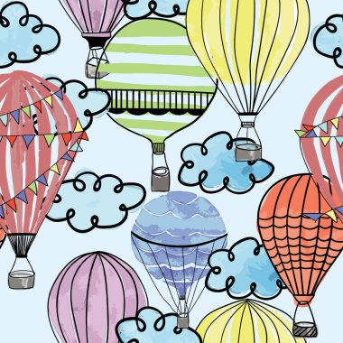 renkli hava balon gökyüzünde