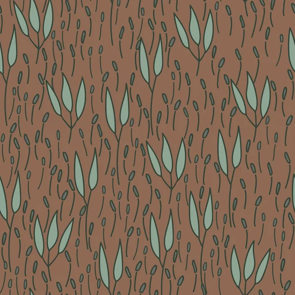 Mörka blad trädgård upprepande print sömlösa mönster — Stockfoto