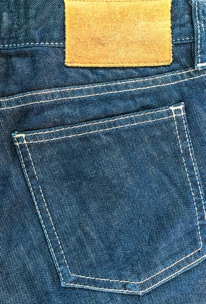 Bolsillo Sobre Fondo Tela Vaquera Moda Jeans — Foto de Stock