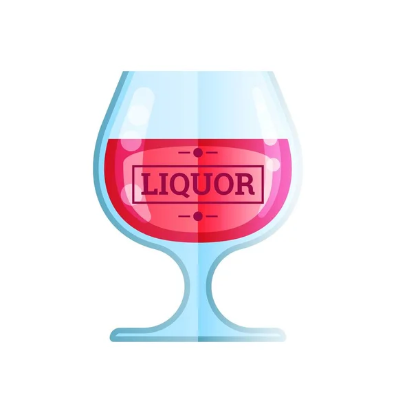 Ποτό γυαλί διάνυσμα επίπεδη χρώμα εικονίδιο web — Διανυσματικό Αρχείο